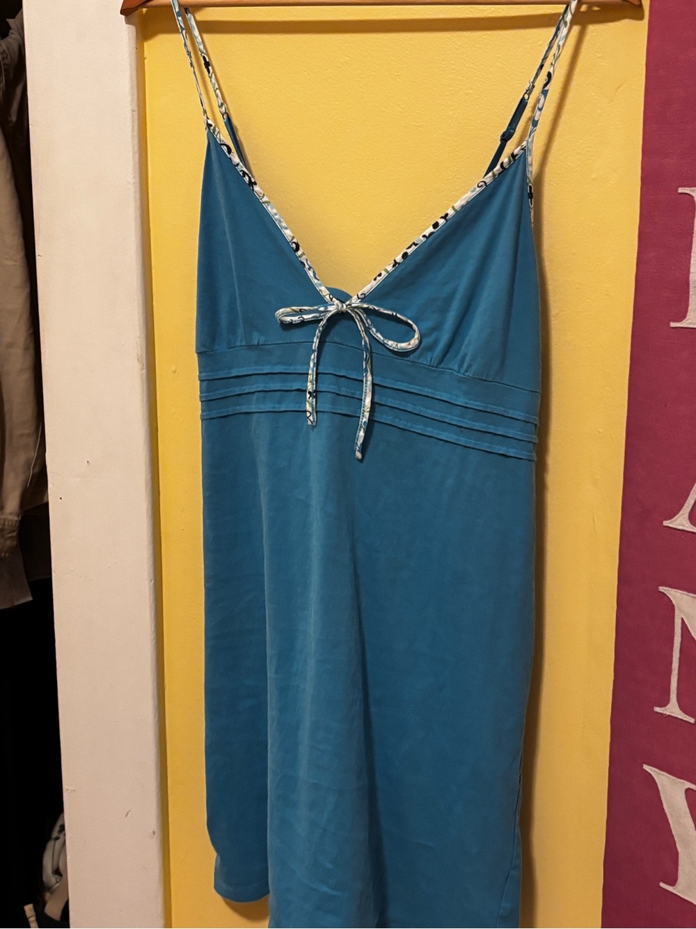 100% cotton blue slip dress
